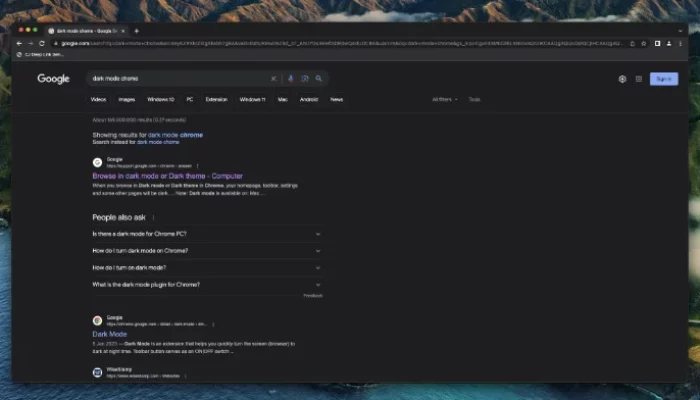 How to enable dark mode in google chrome