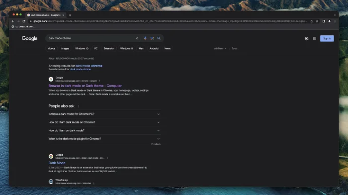 How to enable dark mode in google chrome