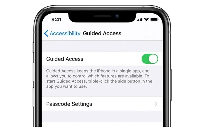 Restrict iPhone access to one app when sharing your phone