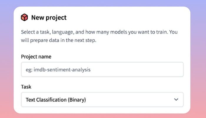 AutoTrain lets you easily fine tune any large language model