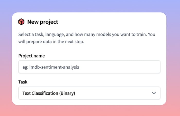 AutoTrain lets you easily fine tune any large language model