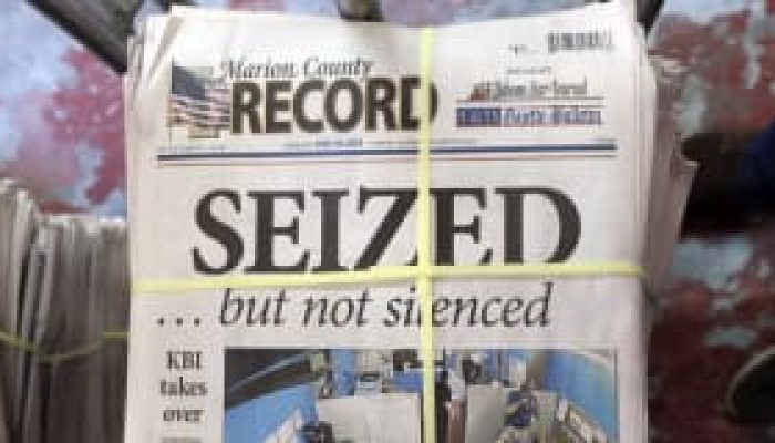 Kansas Reporter Sues Police Chief for Raiding Newspaper Office Federally.