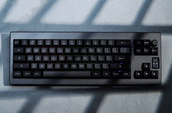 Shadow-X gasket mount mechanical keyboard with LCD display