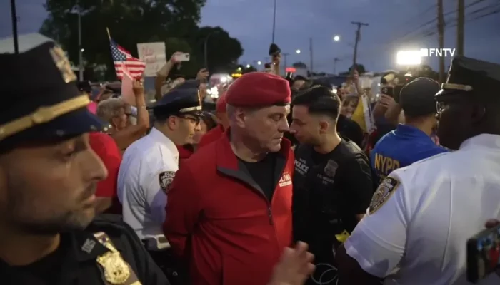 Curtis Sliwa, the head of the New York Guardian Angels, was detained for the second time recently during a migrant housing protest.