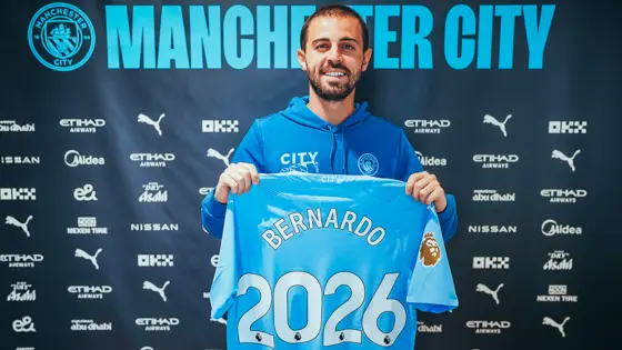 Bernardo Silva extends contract with Manchester City.