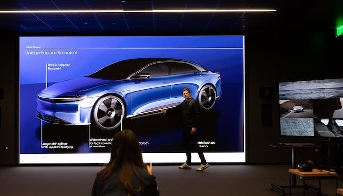 Lucid Motors using Samsung The Wall in its design studio