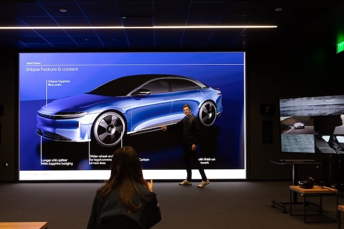 Lucid Motors using Samsung The Wall in its design studio