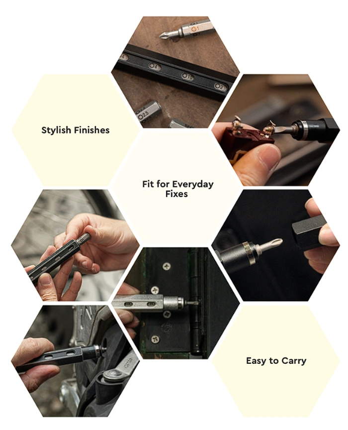 Tool Pen v2 multitool and screwdriver bit storage