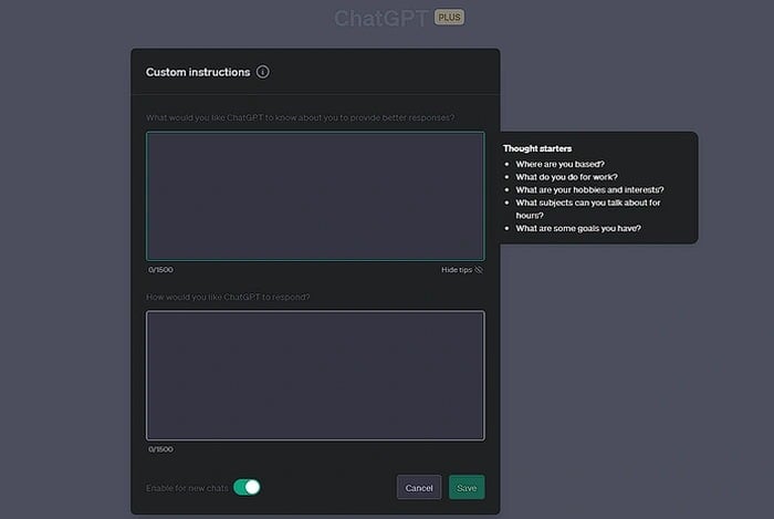 Use ChatGPT custom instructions to easily improve productivity