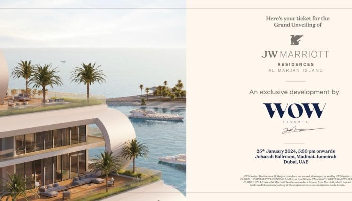 One Broker Group Invites You to the Exclusive Launch of JW Marriott Residences Al Marjan Island