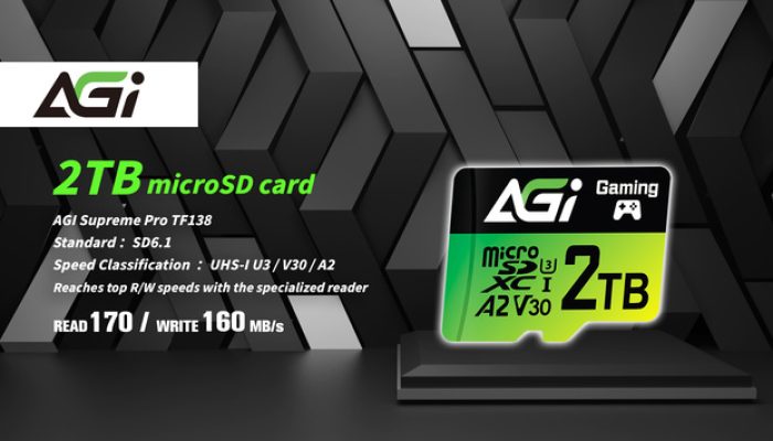 Global First: AGI Technology’s 2TB microSD Card Revolutionises Storage