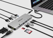 MacBook USB-C 13 port multimedia hub with Power Delivery 3