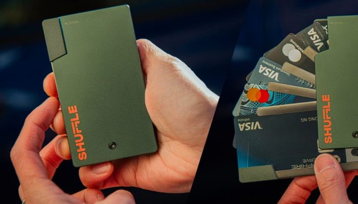 Shuffle Wallet opens like a deck of cards – NFC – RFID blocking