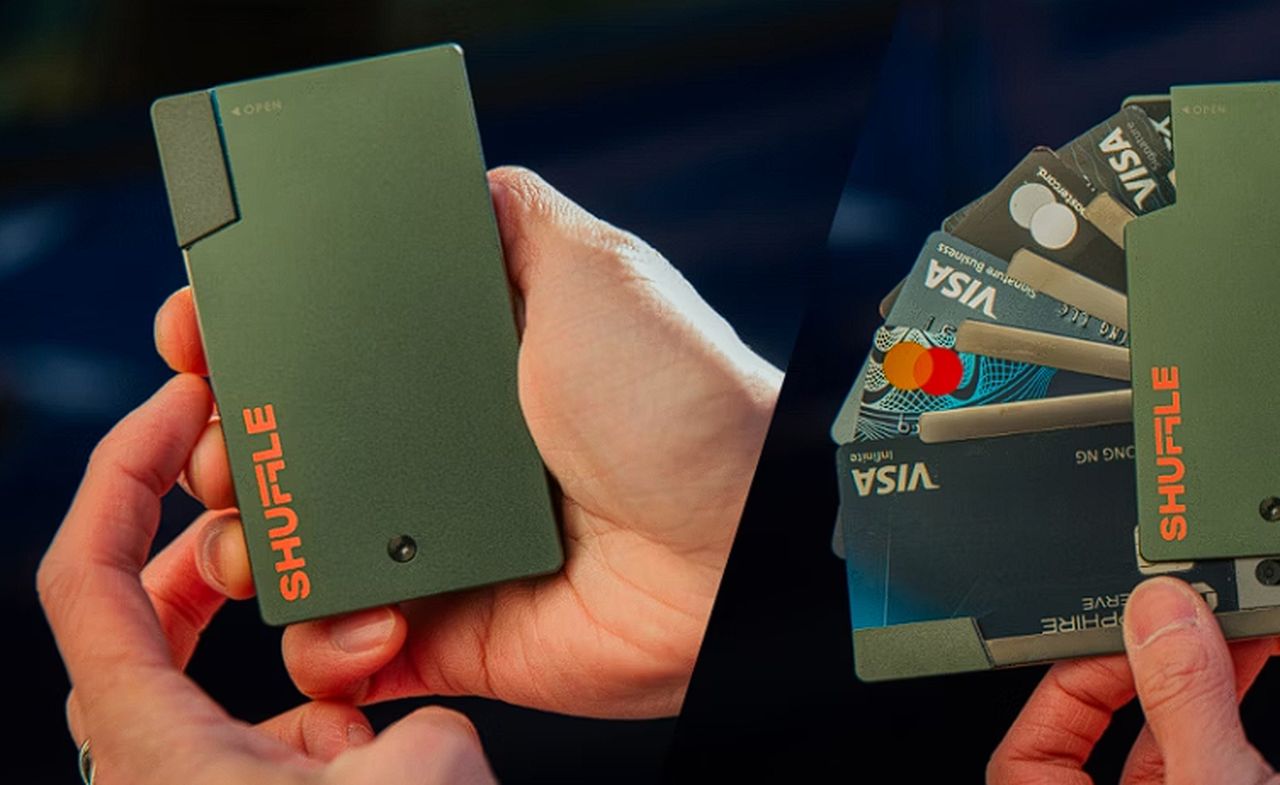 Shuffle Wallet opens like a deck of cards – NFC – RFID blocking