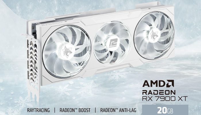 White Radeon RX 7900 XT Hellhound graphics card