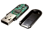 Broken USB flash drive with secret hidden partition