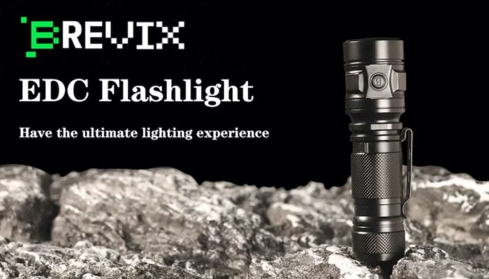 Brevix Aluminum USB-C rechargeable EDC flashlight