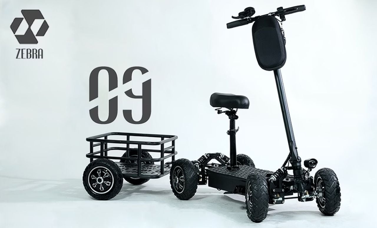 4 Wheel rugged electric scooter with 45km range