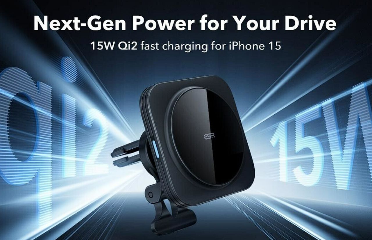 15W Qi2 iPhone 15 wireless car charger