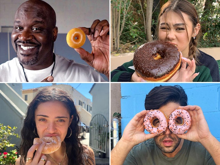 Celebrities Eating Donuts