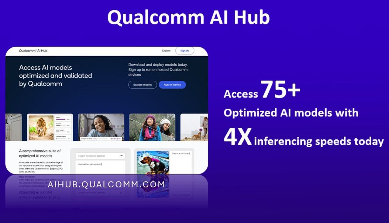 Qualcomm AI Hub with 75+ AI models showcased at MWC 2024